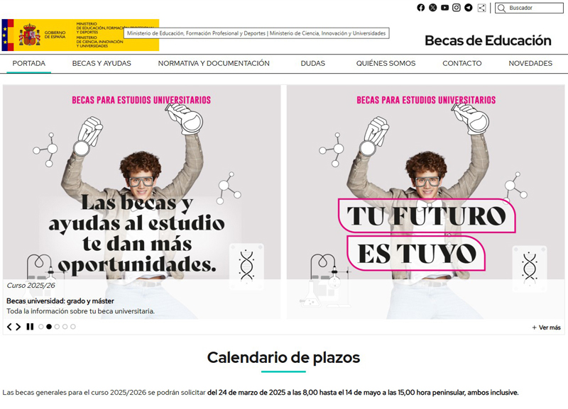 Web del Ministerio